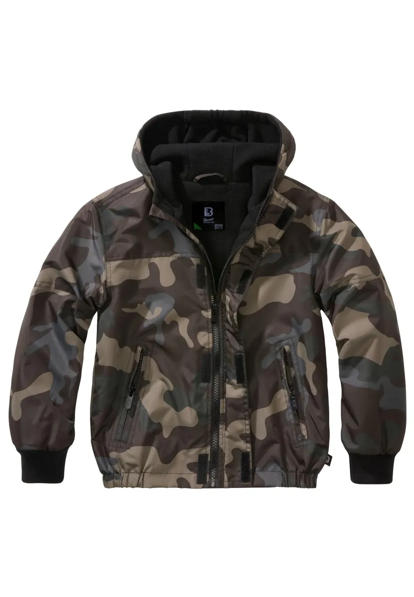 

Всепогодная куртка Brandit " Brandit Unisex Kids Windbreaker Frontzip" (1 шт.), с капюшоном, цвет Darkcamo