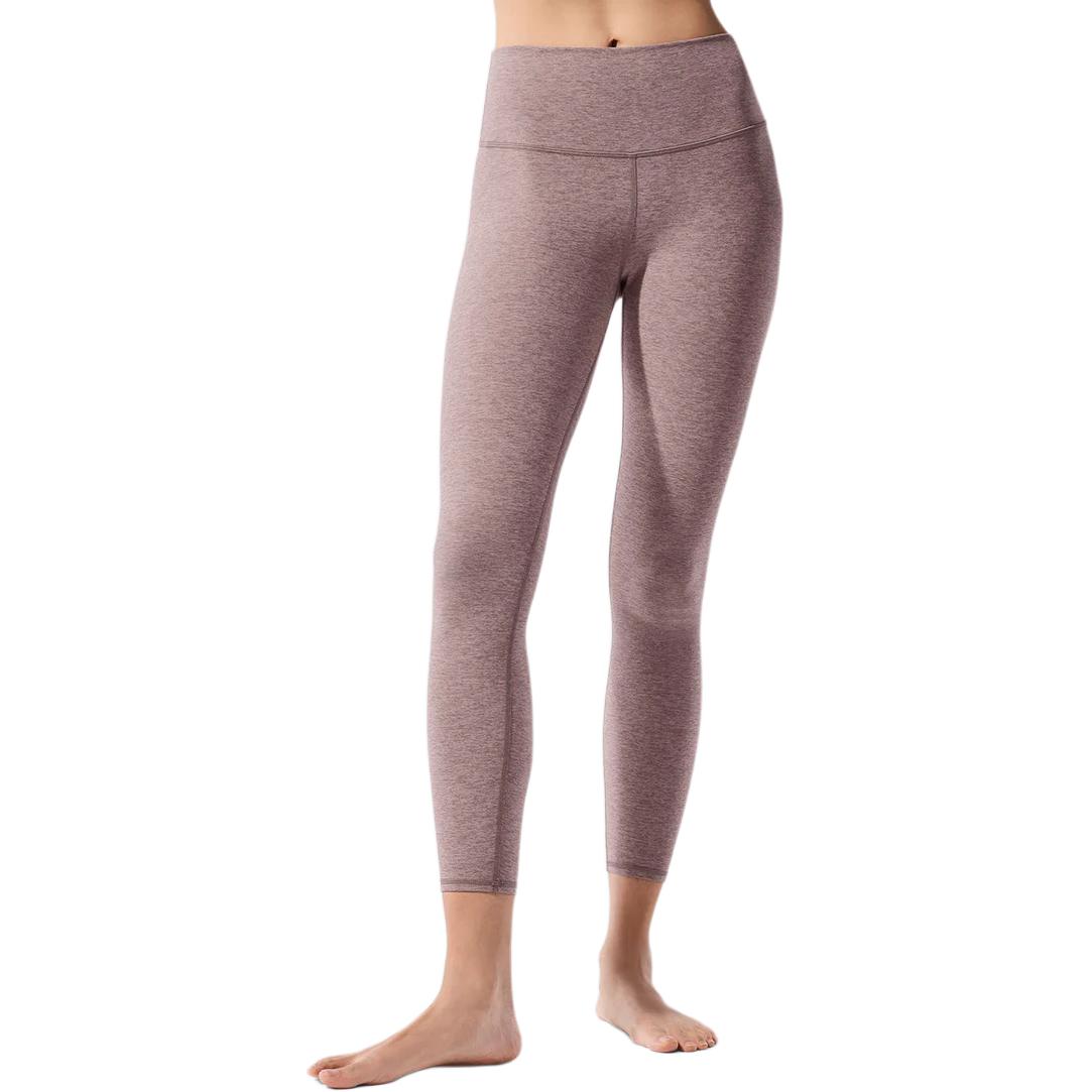 

Женские брюки средней длины Alo Yoga, темный розовый quartz heather