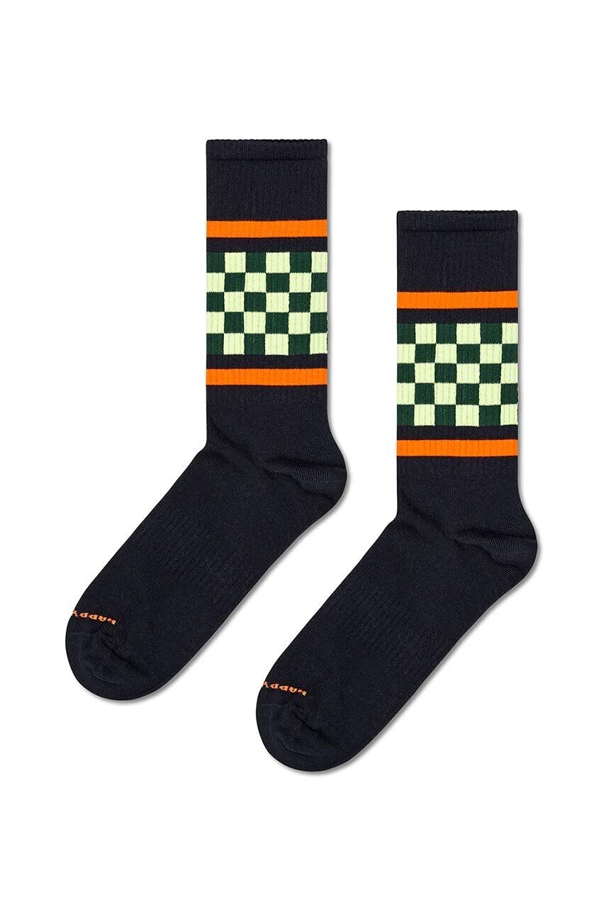 

Носки-носки в клетку с полосками Happy Socks, черный
