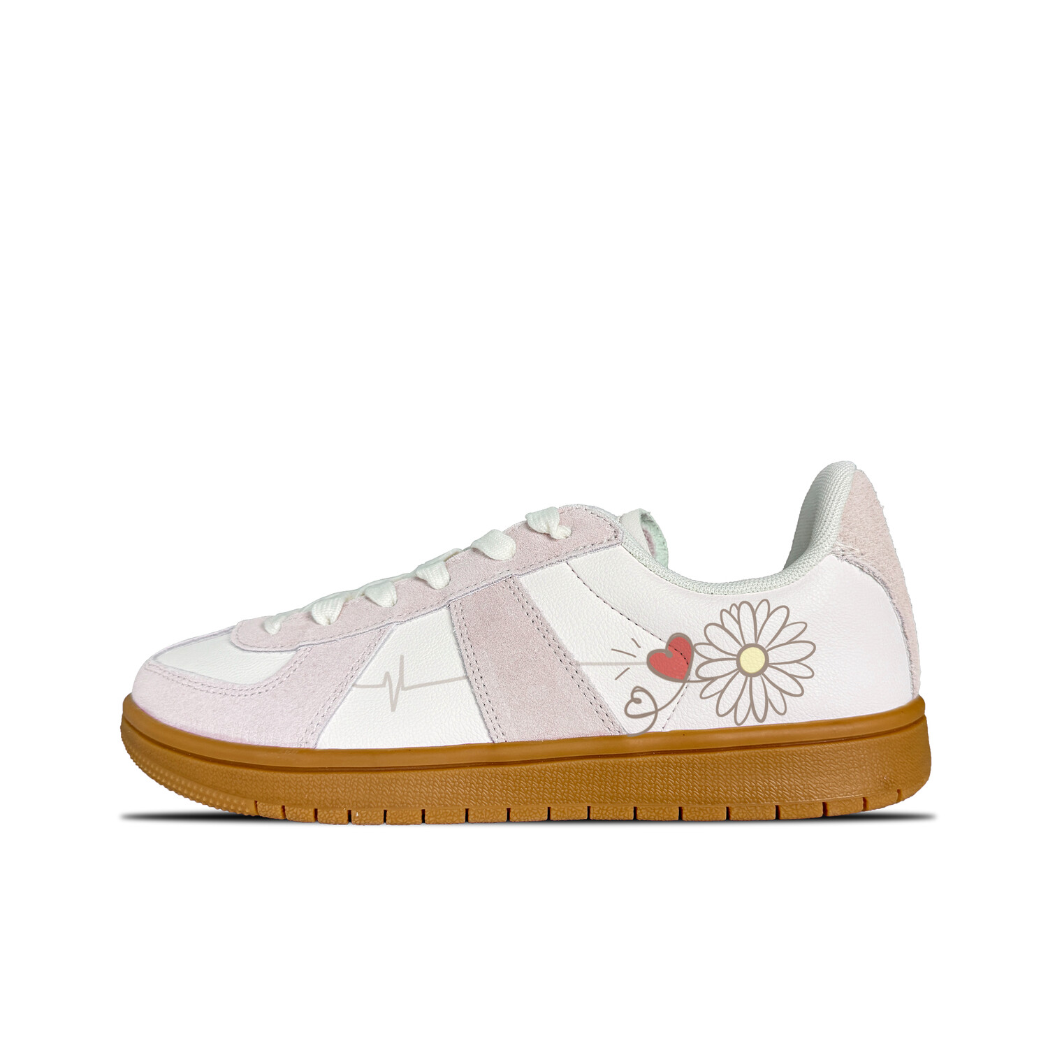 

Кеды, обувь для скейтбординга Moral Training Shoes, женская, с низким верхом, белый/розовый Qiaodan