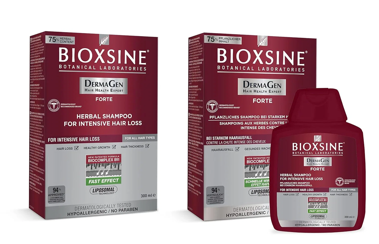 Шампунь «Forte» для интенсивного выпадения волос от BIOXSINE BOTANICAL LABORATORIES Bioxsine