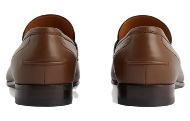 Туфли мужские Gucci Low-Top с логотипом, коричневый — фото 4
