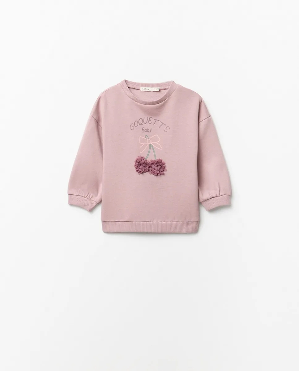 

Толстовка с вишнями и салатом Sfera, сиреневый