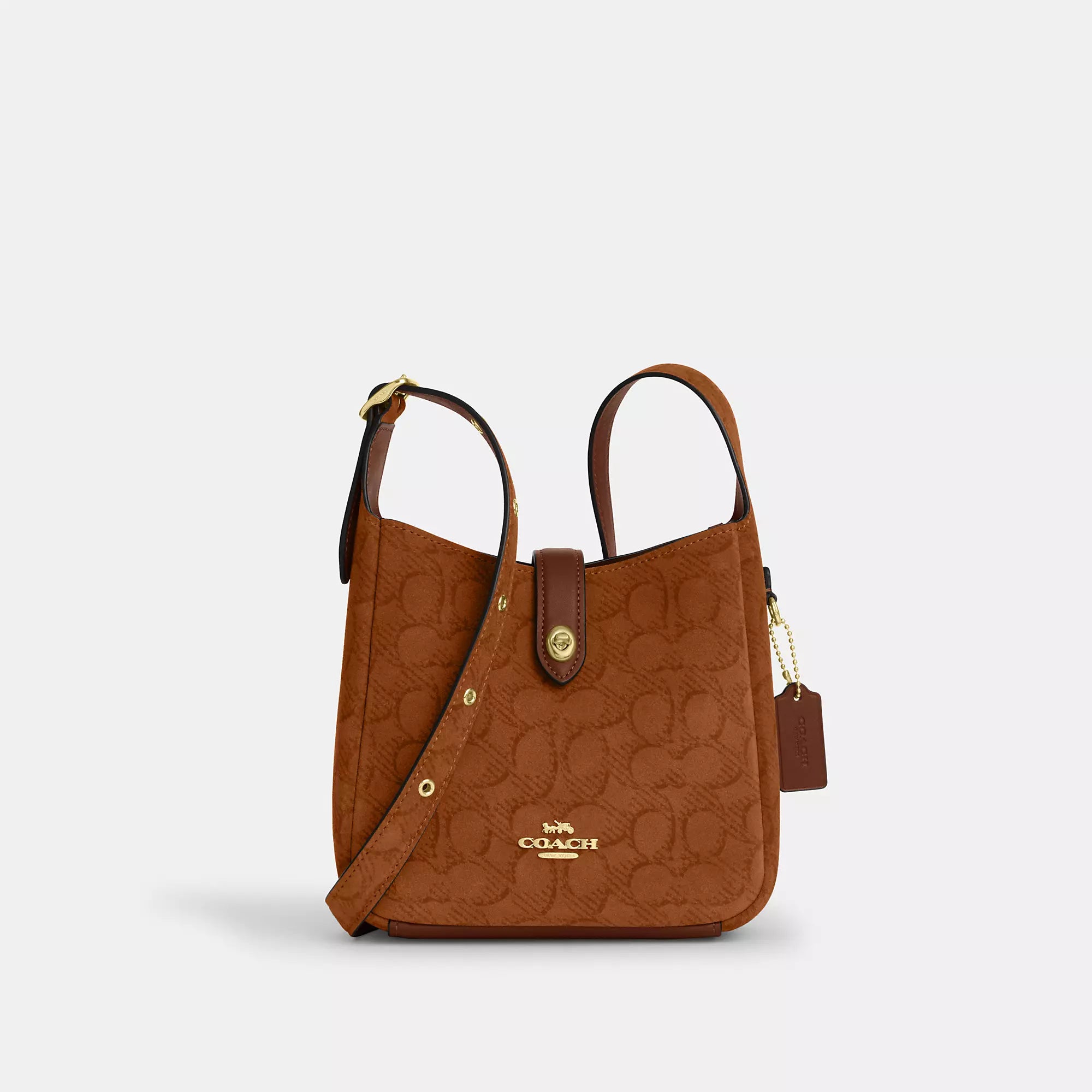 

Миниатюрная сумка-кроссбоди Hadley из фирменной замши Coach Outlet, Caramel