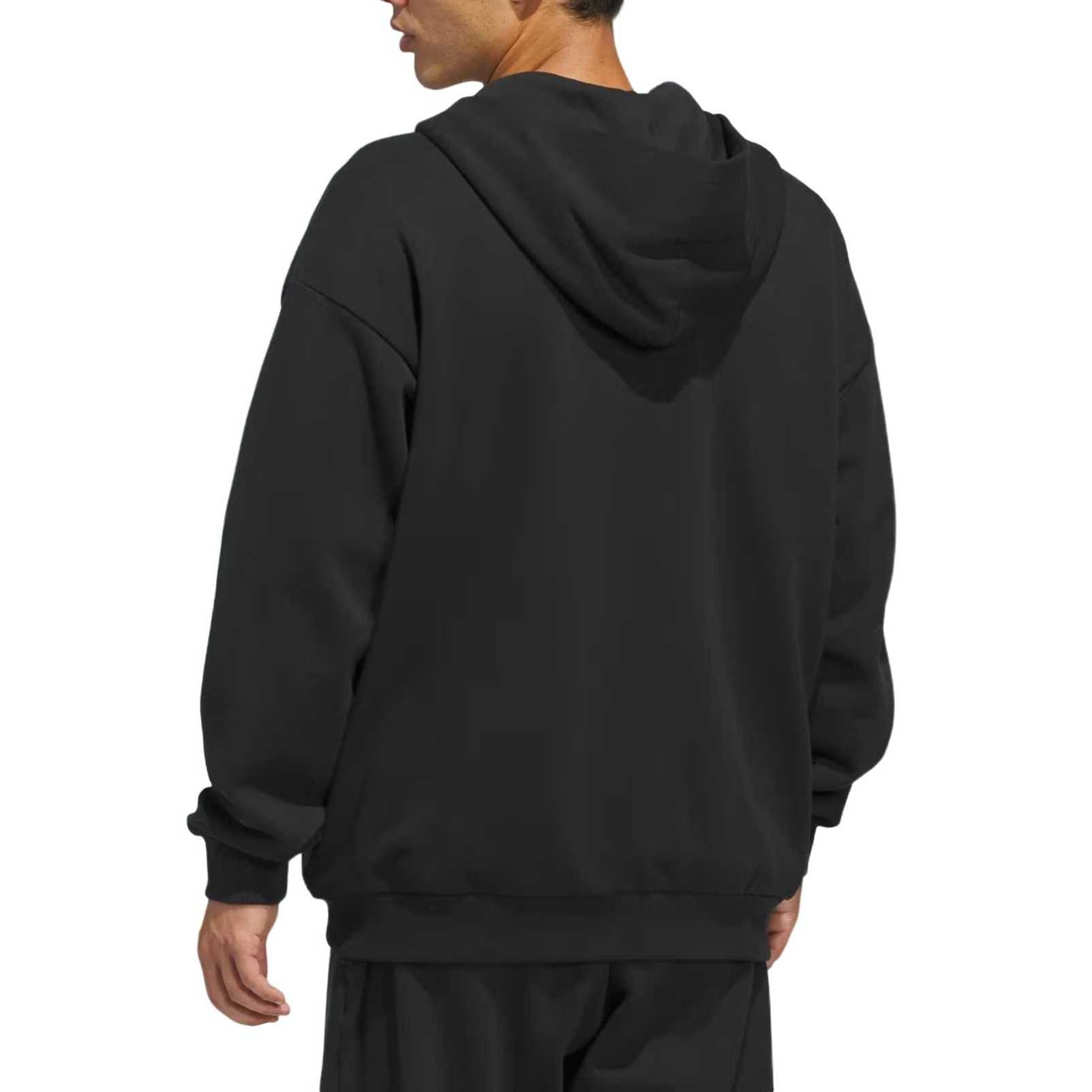 Adidas Свитшоты Unisex черный худи умеренный кардиган — фото 4