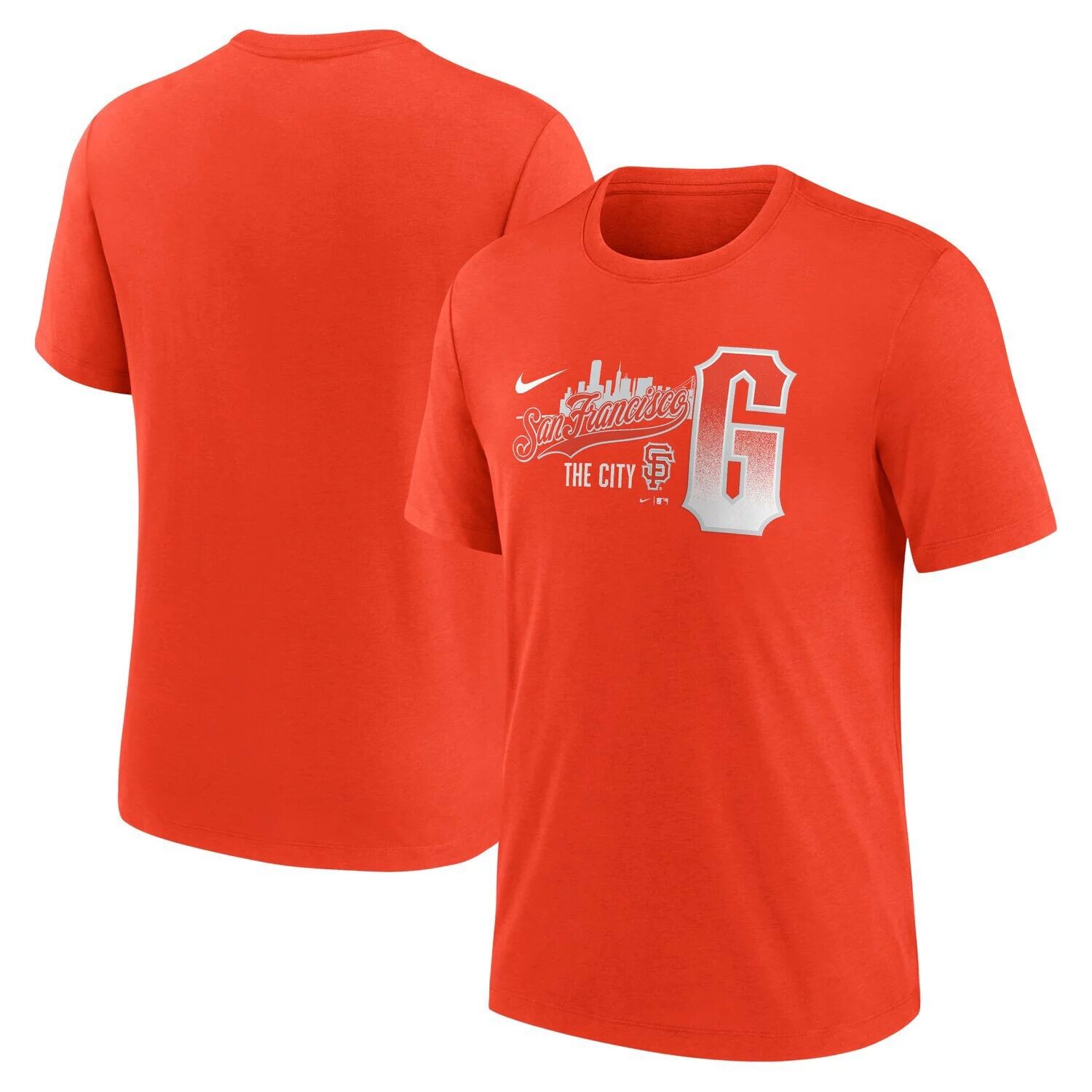 

Мужская оранжевая футболка Tri-Blend San Francisco Giants City Connect Nike, Оранжевый, Мужская оранжевая футболка Tri-Blend San Francisco Giants City Connect Nike