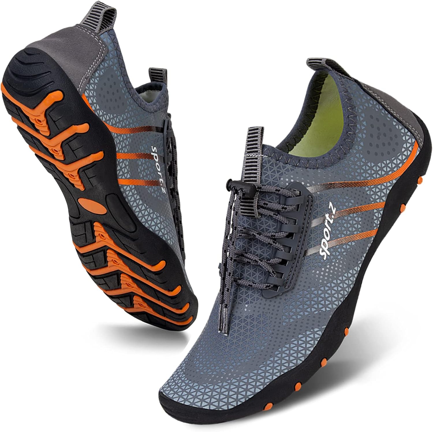 

Водные тапочки WateLves для мужчин и женщин, пляжные и для плавания, быстро сохнущие, акваноски, обувь для бассейна, серфинга, йоги и водной аэробики, темно-серый