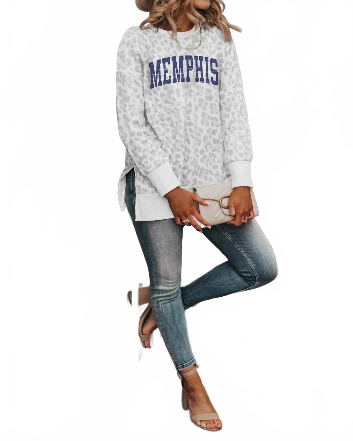 

Толстовка Memphis Tigers с боковым разрезом в леопардовом принте Gameday Couture