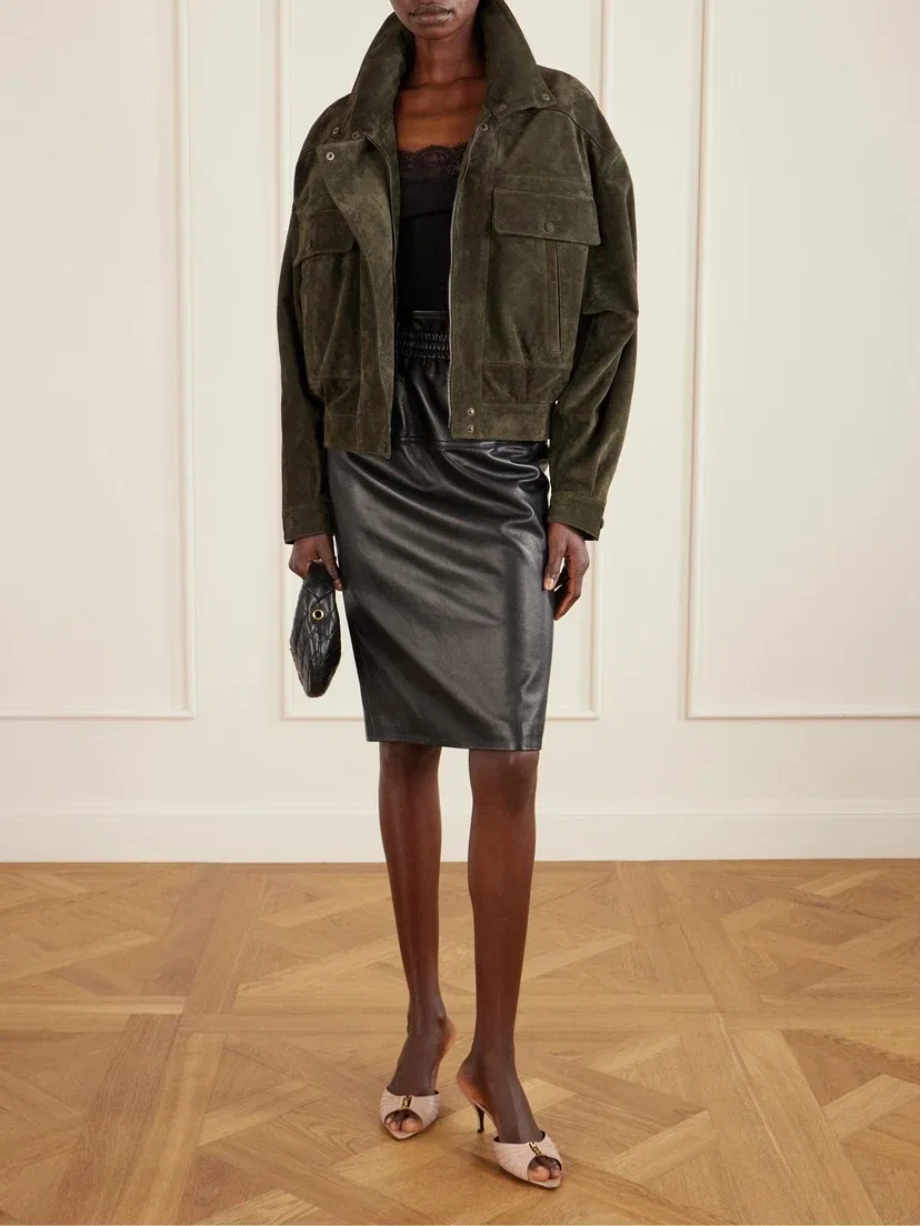 Мюли Babylone из кожи с оборками и отделкой SAINT LAURENT, коричневый — фото 4