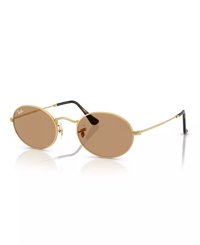 

Унисекс овальные металлические солнцезащитные очки, RB3547 Ray-Ban, золотой