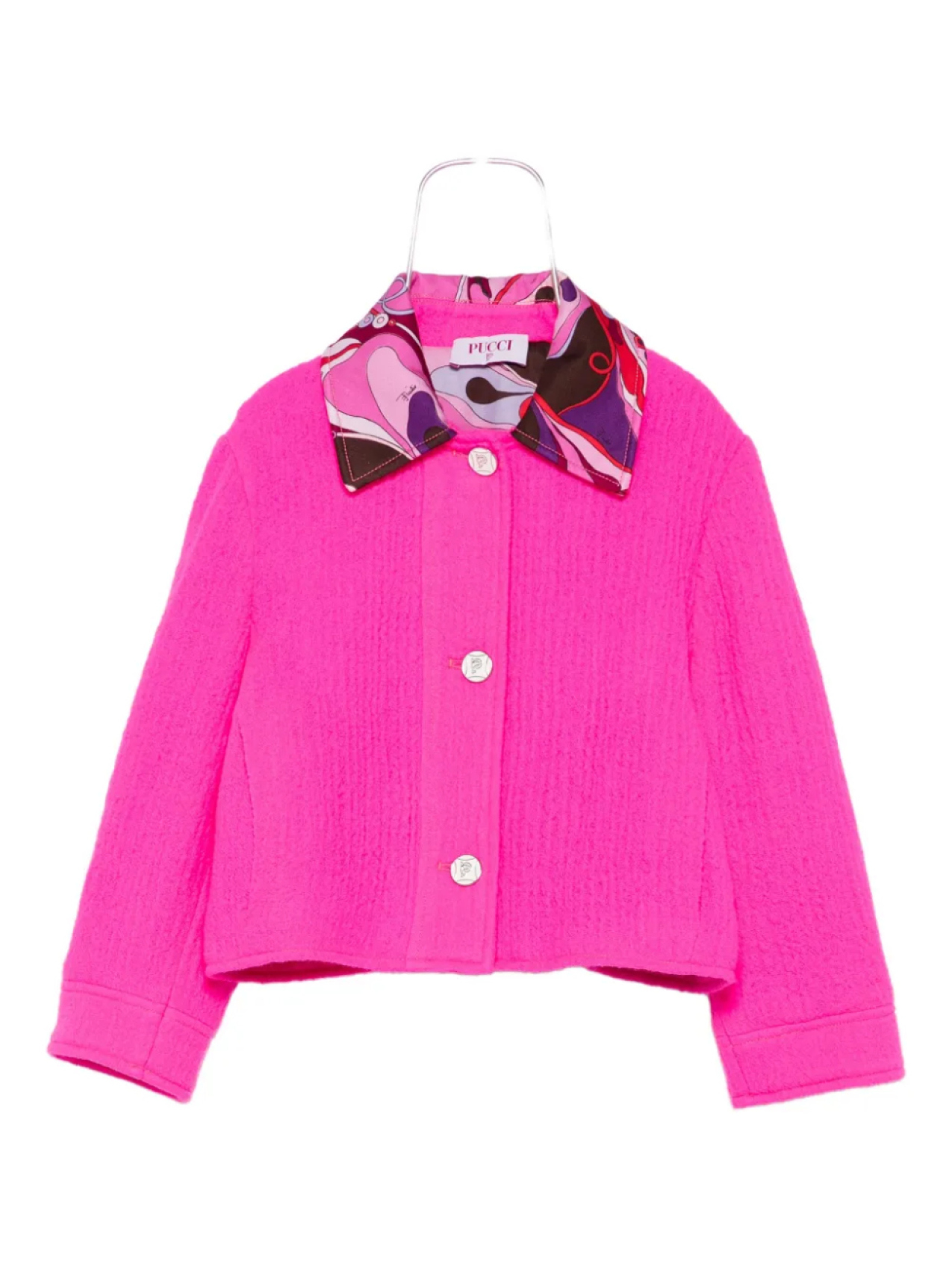 

Куртка PUCCI Junior с контрастным воротником, розовый