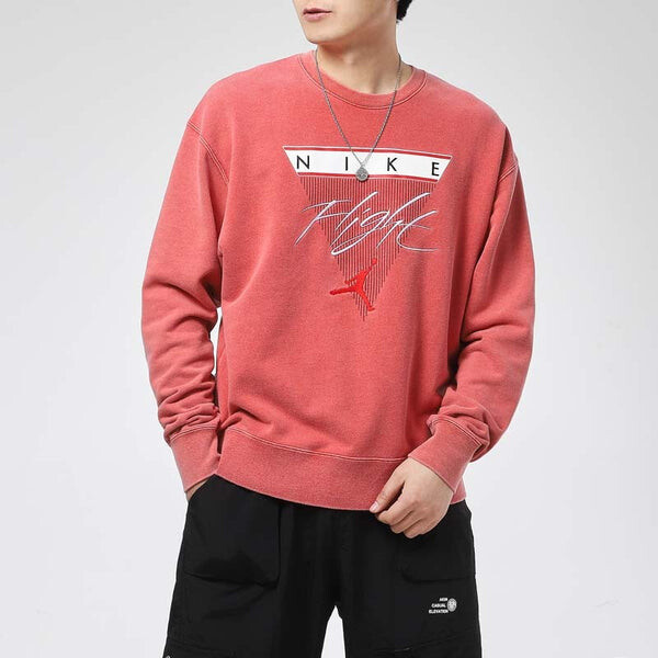 Толстовка Air Jordan Flight MENS Casual Sports Crew-neck Red, красный — фото 4
