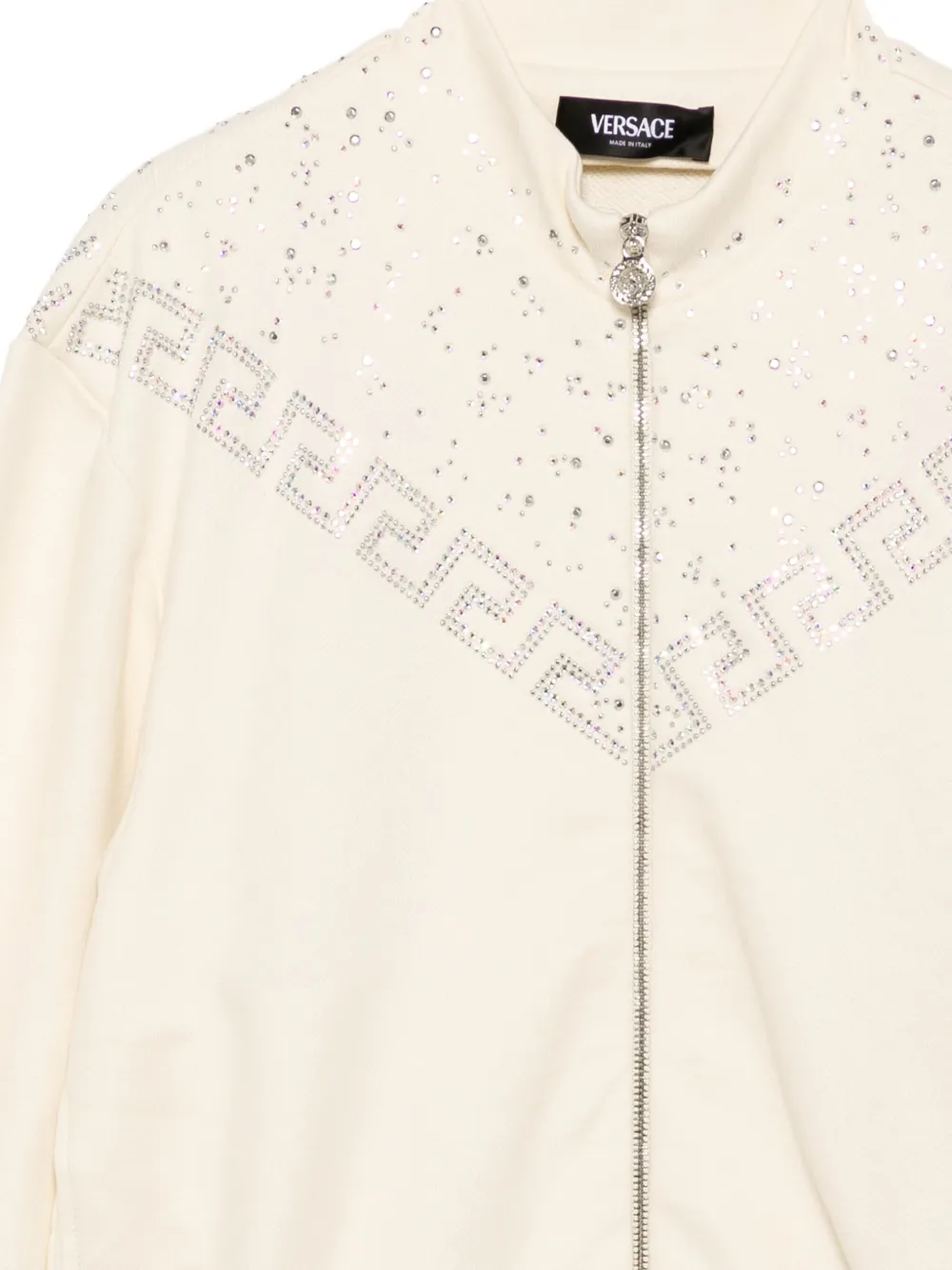 Толстовка с вышивкой Greca Versace Kids, нейтральный — фото 3
