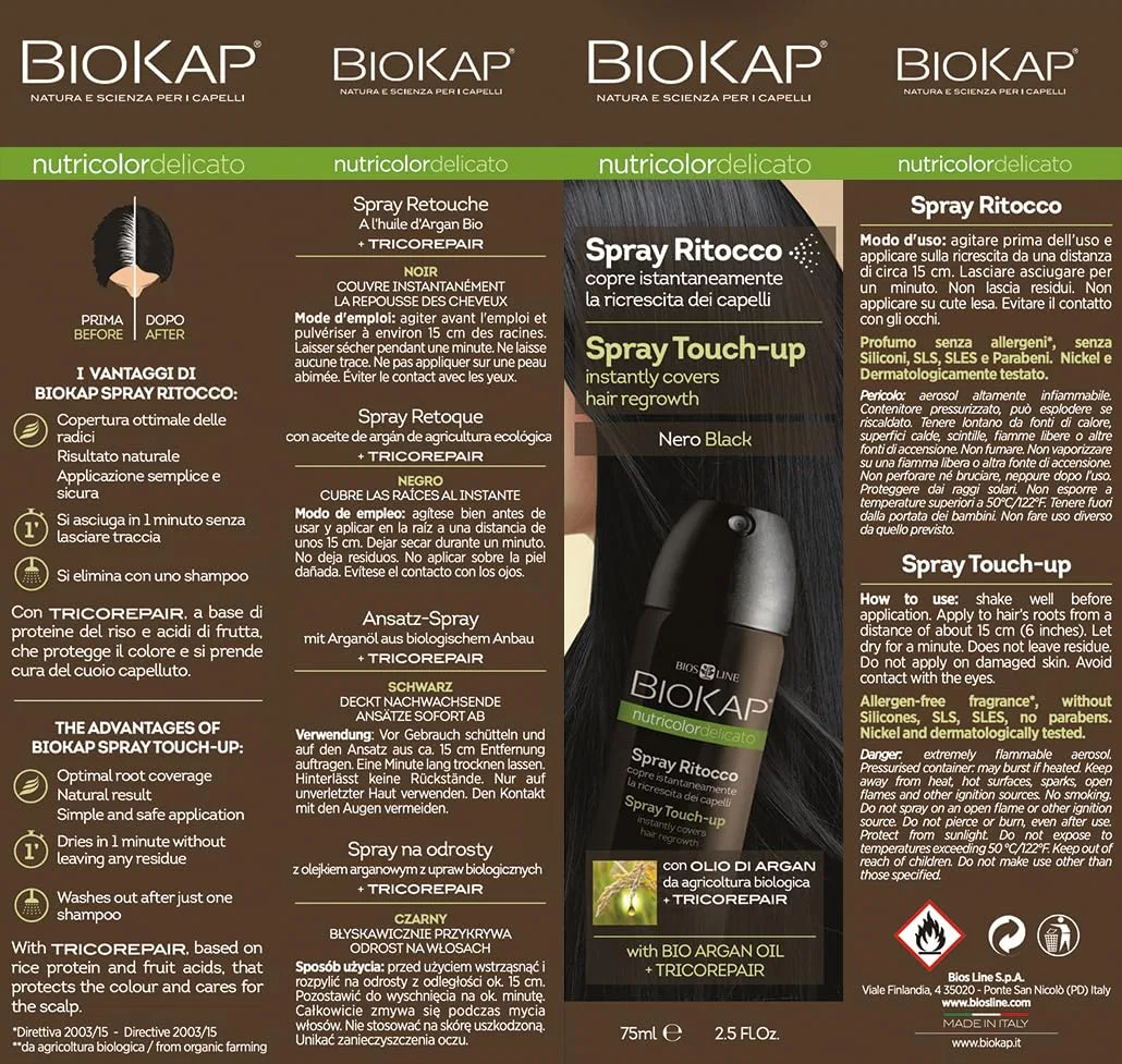 Спрей-корректор для отросших корней Nutricolor от Bios Line BioKap Bios Line, Black — фото 3