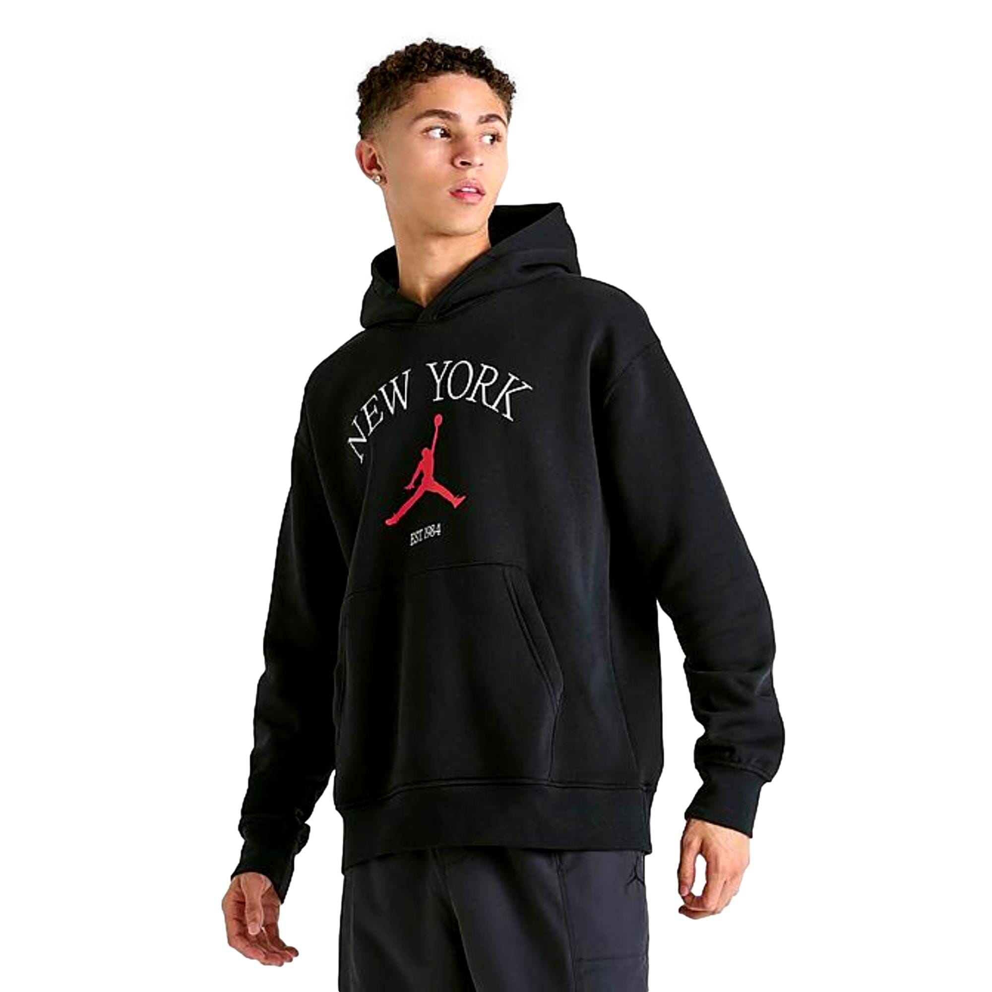 

Толстовка с капюшоном Nike Jordan New York City черная/бело-красная HF1489-010 для мужчин