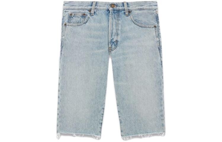 Джинсовые шорты женские синие Saint Laurent
