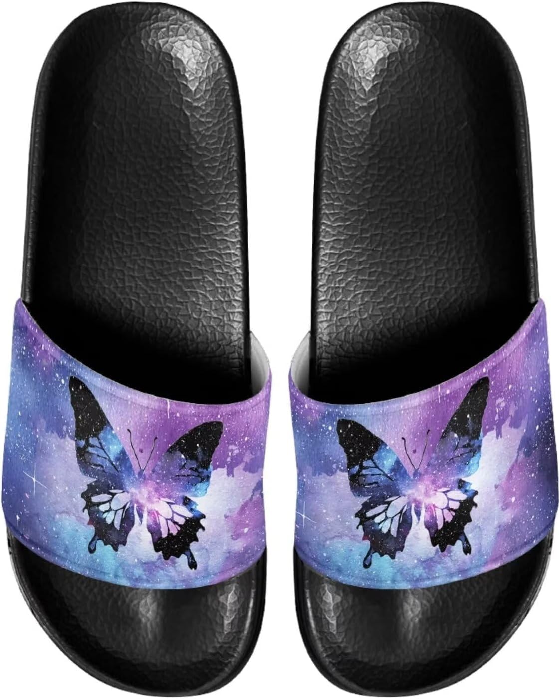 

Противоскользящие сланцы для женщин и мужчин, открытые босоножки для дома, удобные плоские шлепанцы для ванной и пляжа Annejudy, фиолетовый