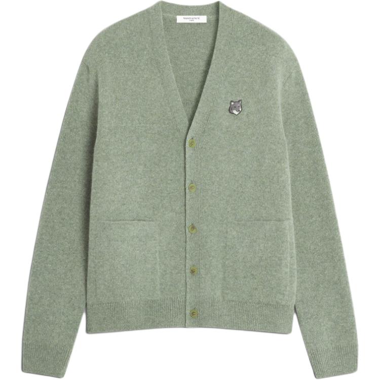 

Трикотажный свитер мужской зелёный Maison Kitsune, зеленый