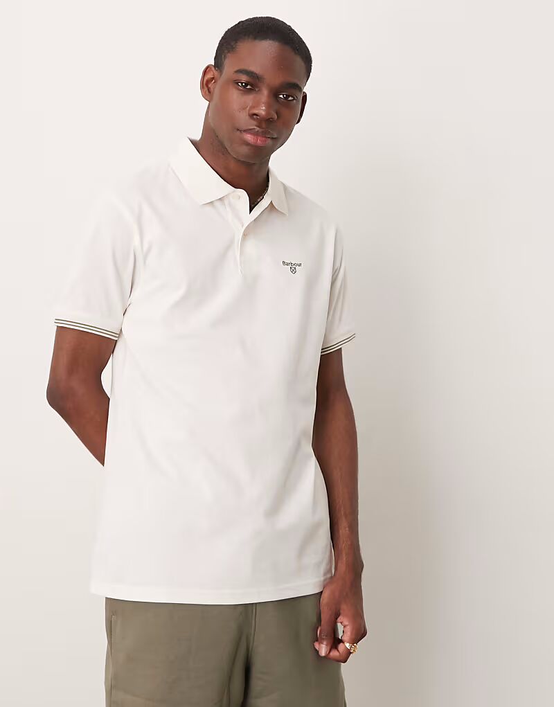 

Рубашка поло Barbour austwick в цвете whisper white
