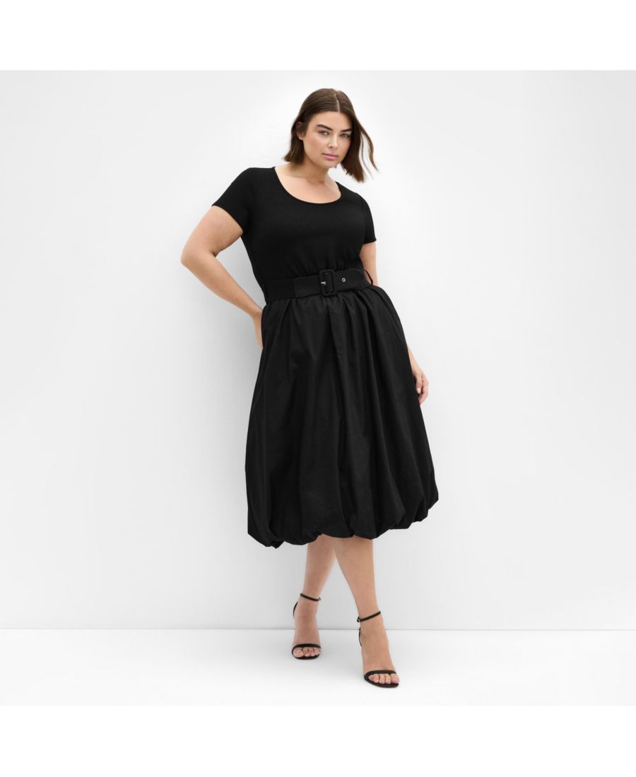 

Платье Парижская любовь больших размеров CITY CHIC, Blk/blk