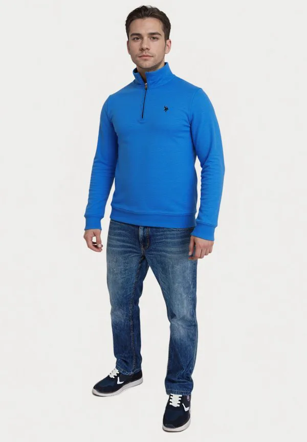 Толстовка с застежкой-молнией до середины груди U.S. Polo Assn., Blau — фото 2