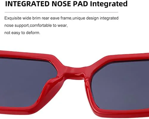 

Солнцезащитные очки восьмиугольной формы с кристаллами для женщин, украшенные стразами, маленькие прямоугольные солнцезащитные очки для женщин MTZJH, C4 Red Gray