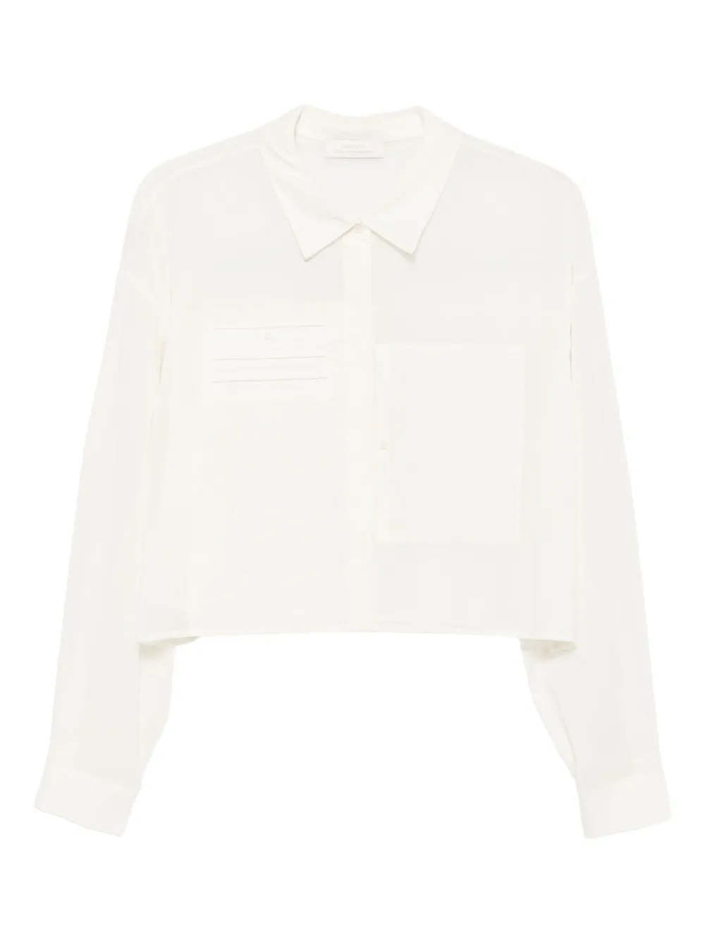 

Укороченная рубашка с карманом Amomento, слоновая кость