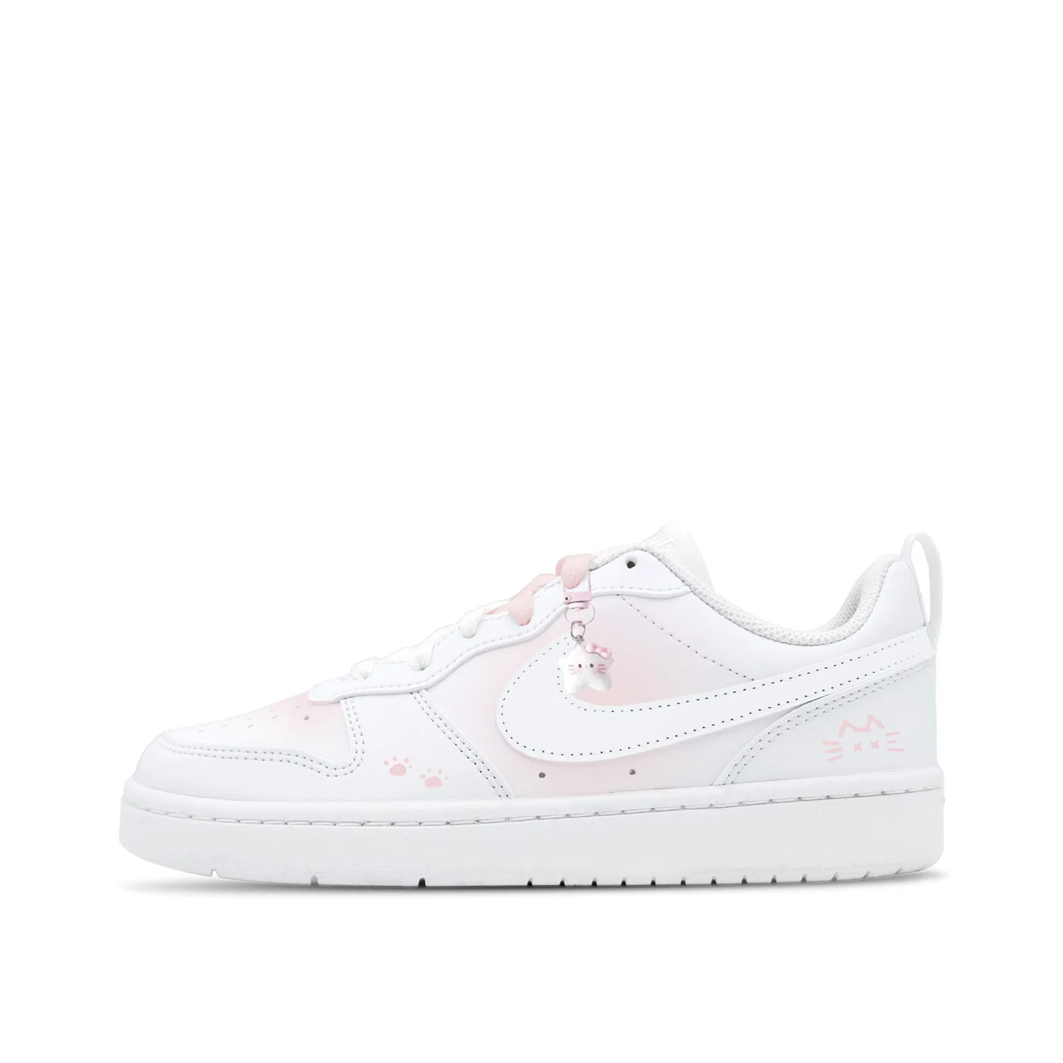 Детские кроссовки для скейтбординга Nike Court Borough White/Pink — фото 3