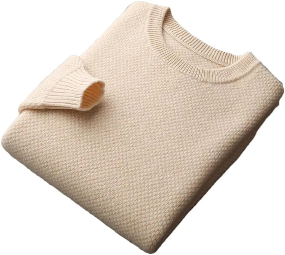 

Мужской свитер из кашемира Crewneck с длинными рукавами Dninmim