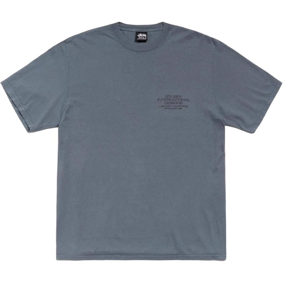 

Мужские футболки с круглым вырезом, умеренно прямой крой Stussy, темный синий