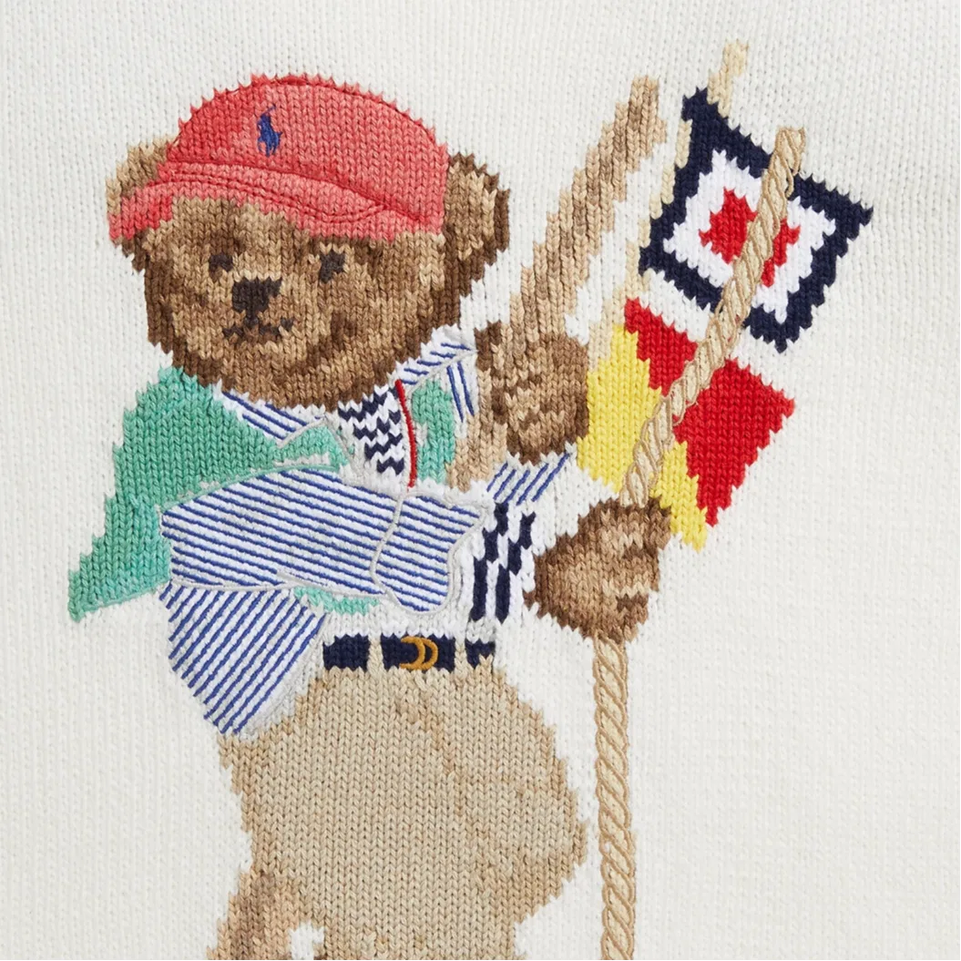 Свитер Polo Bear Kids' от Polo Ralph Lauren, белый — фото 4