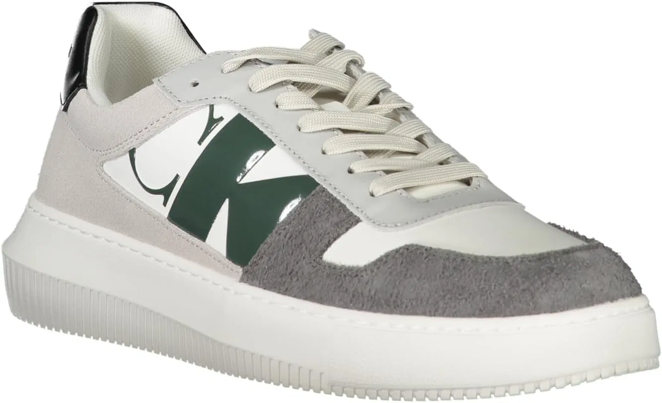 Кроссовки Calvin Klein Herren Cupsole Chunky Schuhe, White Mushroom G Palm Black — фото 2