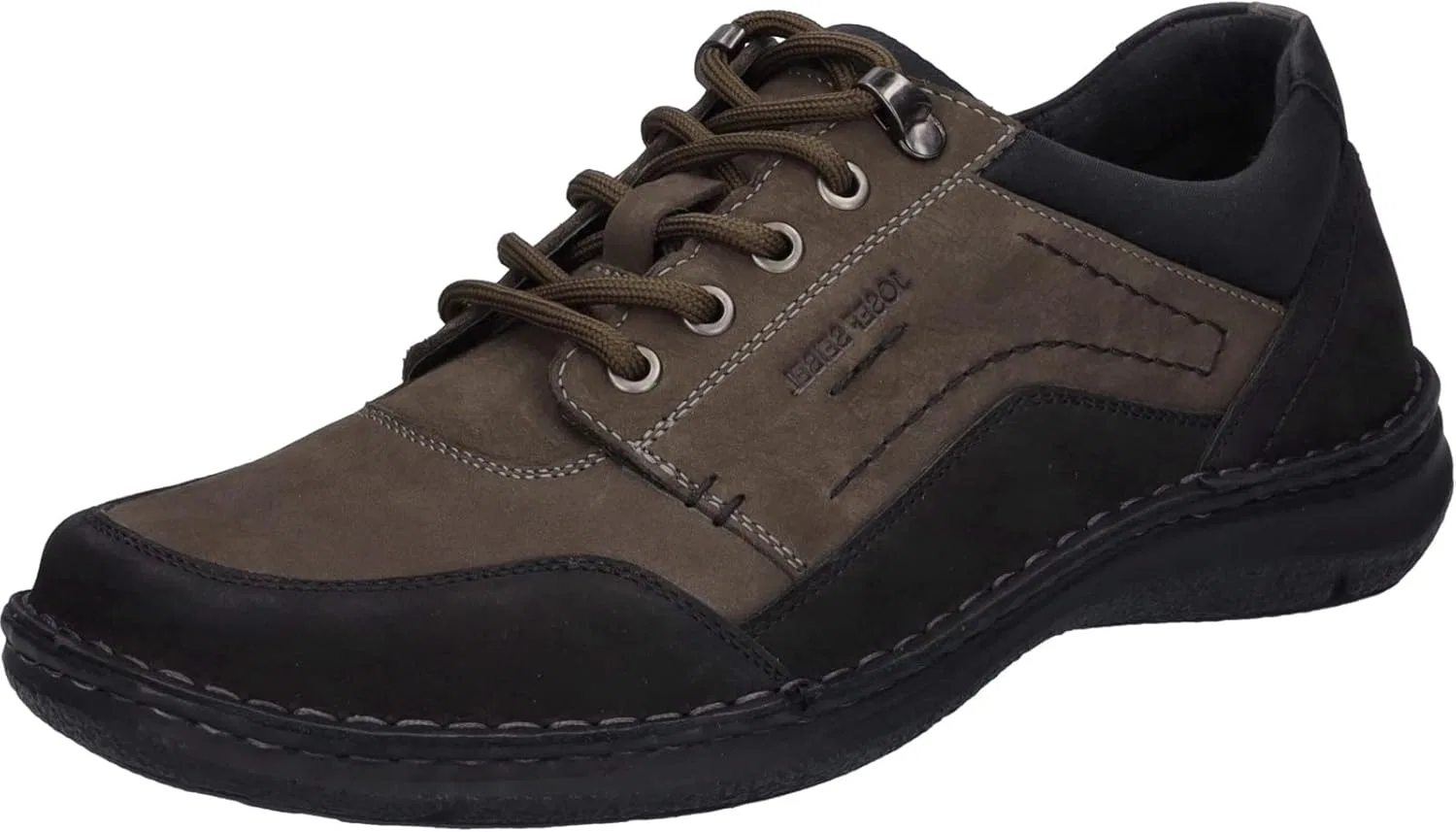 Мужские низкие кроссовки Josef Seibel Anvers 98, очень широкие (K), со сменной стелькой, Grey Asphalt Combi.