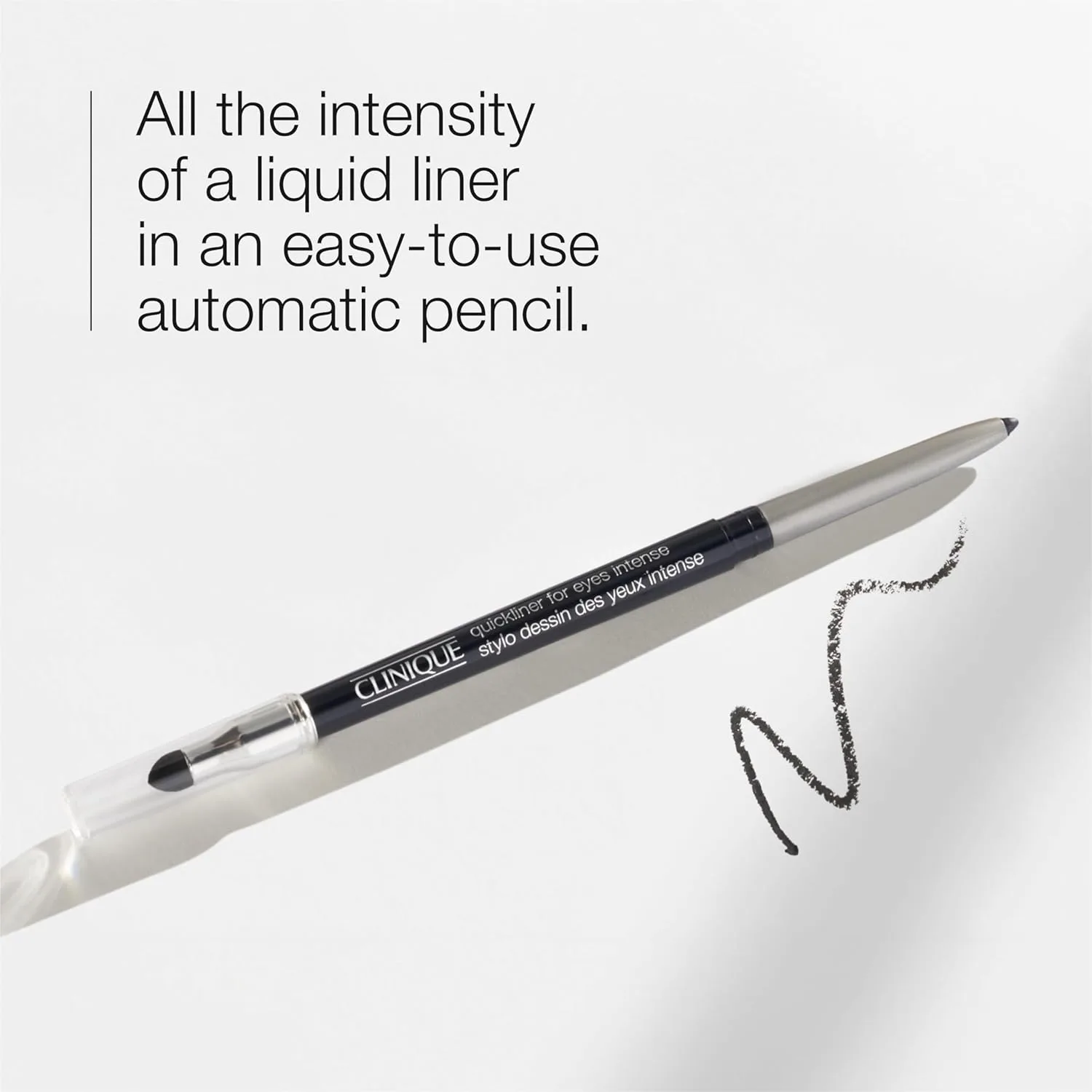 Карандаш для подводки глаз Clinique Quickliner For Eyes Intense | Водостойкий, не размазывается и безопасен для чувствительной кожи вокруг глаз | 10 оттенков, AD Intense Midnight — фото 3