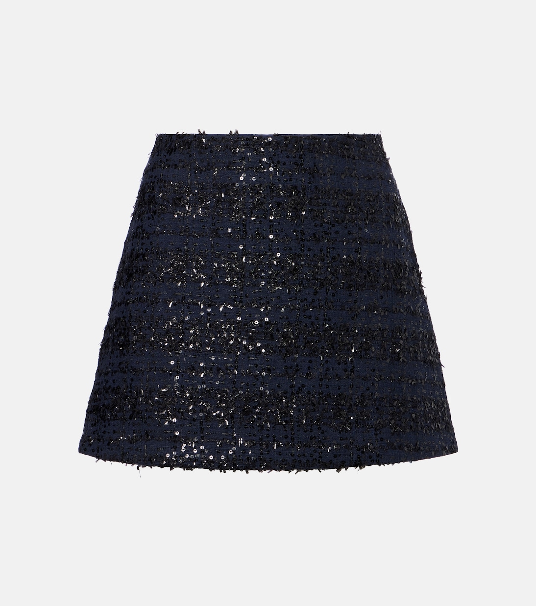 

Блестящая юбка-мини из букле Rotate, Navy Blazer