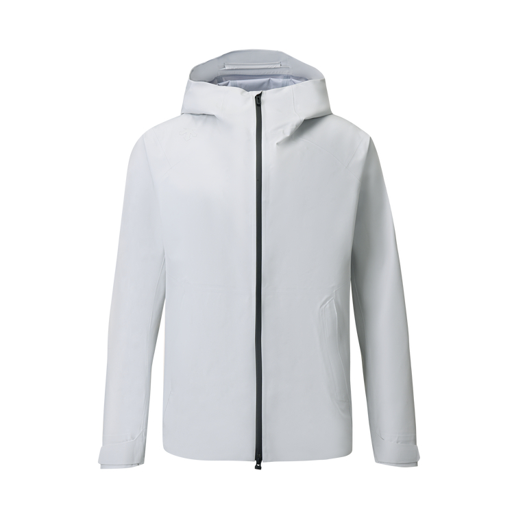 

Тренировочная водонепроницаемая и дышащая ветрозащитная куртка-ветровка унисекс Descente, lg-светлый серый