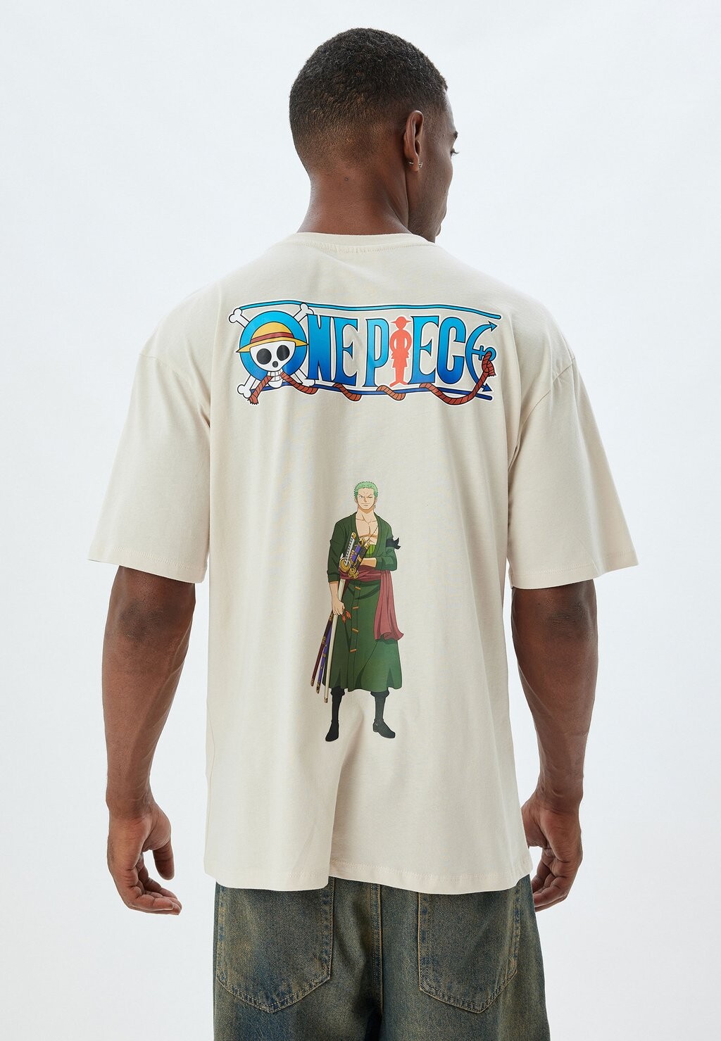 

Футболка с принтом ONE PIECE LICENSED Koton, бежевый