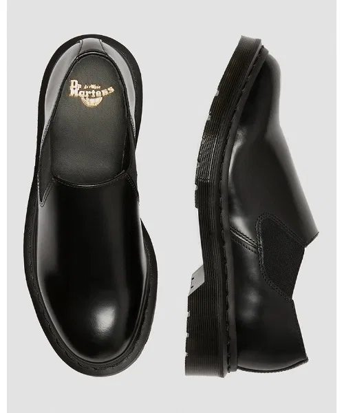 Унисекс кожаные слипоны Dr. Martens LOUIS чёрные — фото 4