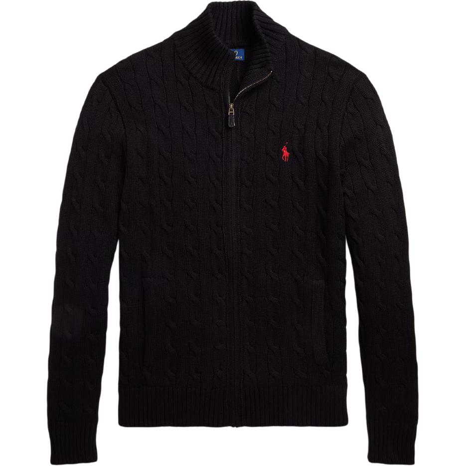 Вязаный свитер из хлопка Polo Ralph Lauren, черный