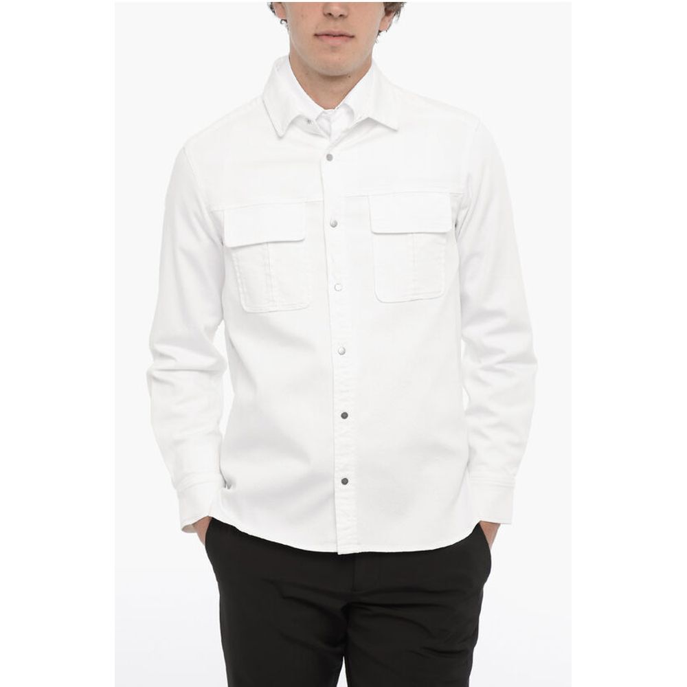 

Однотонная рубашка GANG WORKWEAR с двойным нагрудным карманом Neil Barrett, White