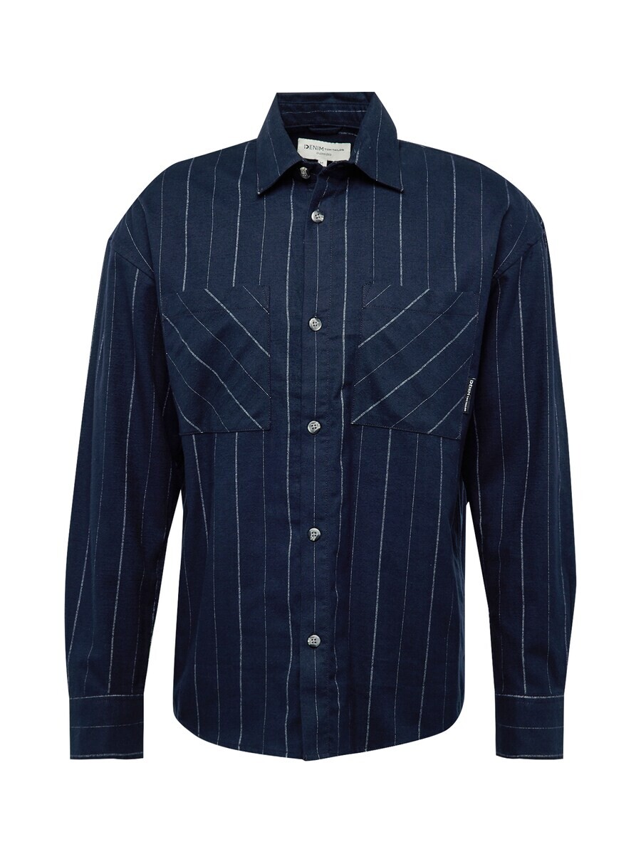 

Повседневная рубашка TOM TAILOR DENIM Comfort fit Button Up Shirt, морской синий