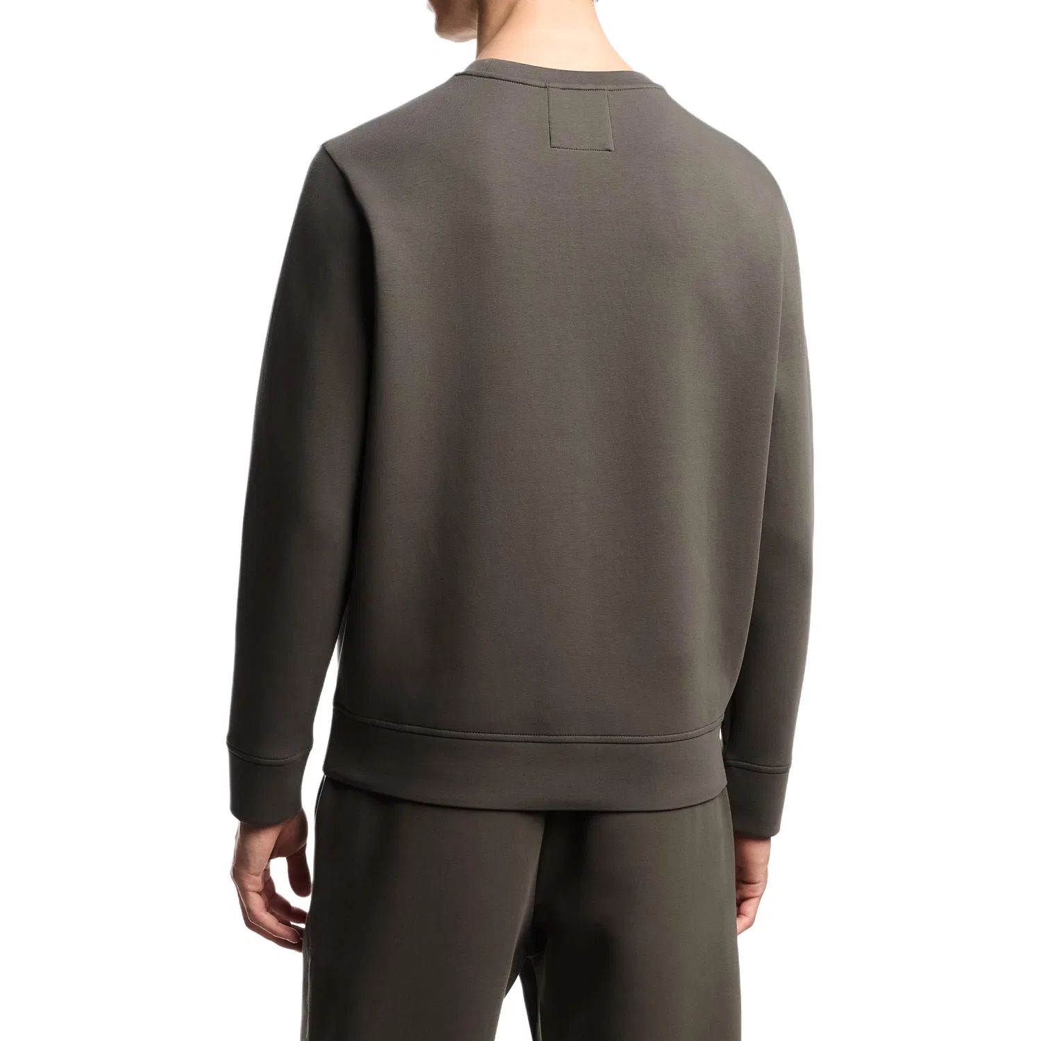 Свитшот с логотипом Emporio Armani оливковый — фото 3