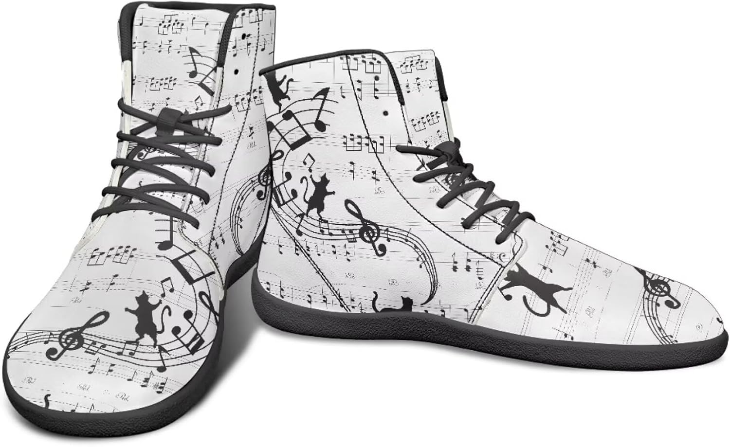 

Мужские минималистичные обувные кроссовки Jeiento с музыкальной ноткой, обувь с голой стопой, ботинки с широкой носочной частью, повседневные туфли с подошвой нулевого перепада, Cartoon Animal and Musical Note