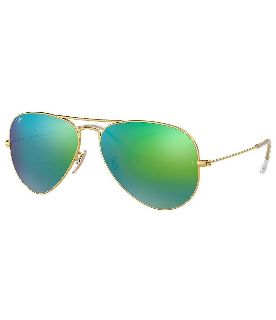 

Классические зеркальные солнцезащитные очки-авиаторы Ray-Ban 62 мм, золотой