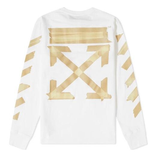 

Футболка ss20 tape arrows printing long sleeve men white Off-White, белый