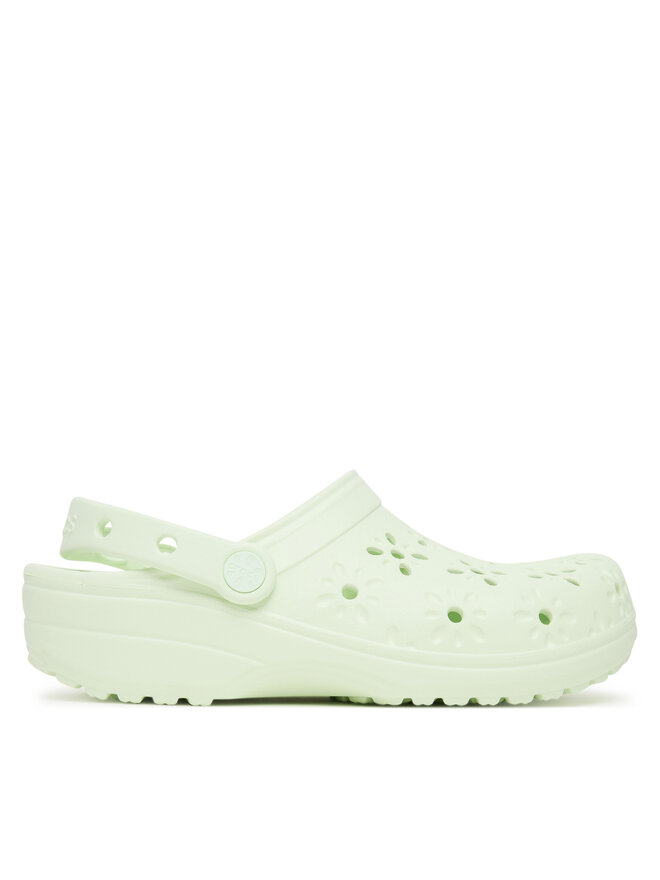 Мюли Classic Floral Cut-Out Clog 210927 Crocs, зеленый
