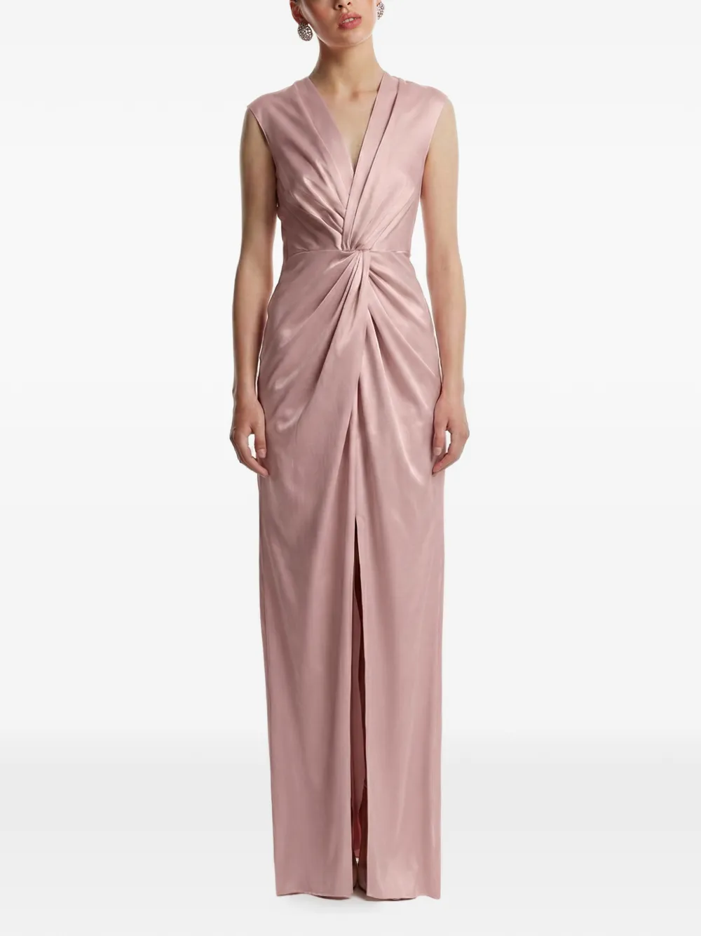 

Платье с перекрученным V-образным вырезом Framboise, розовый