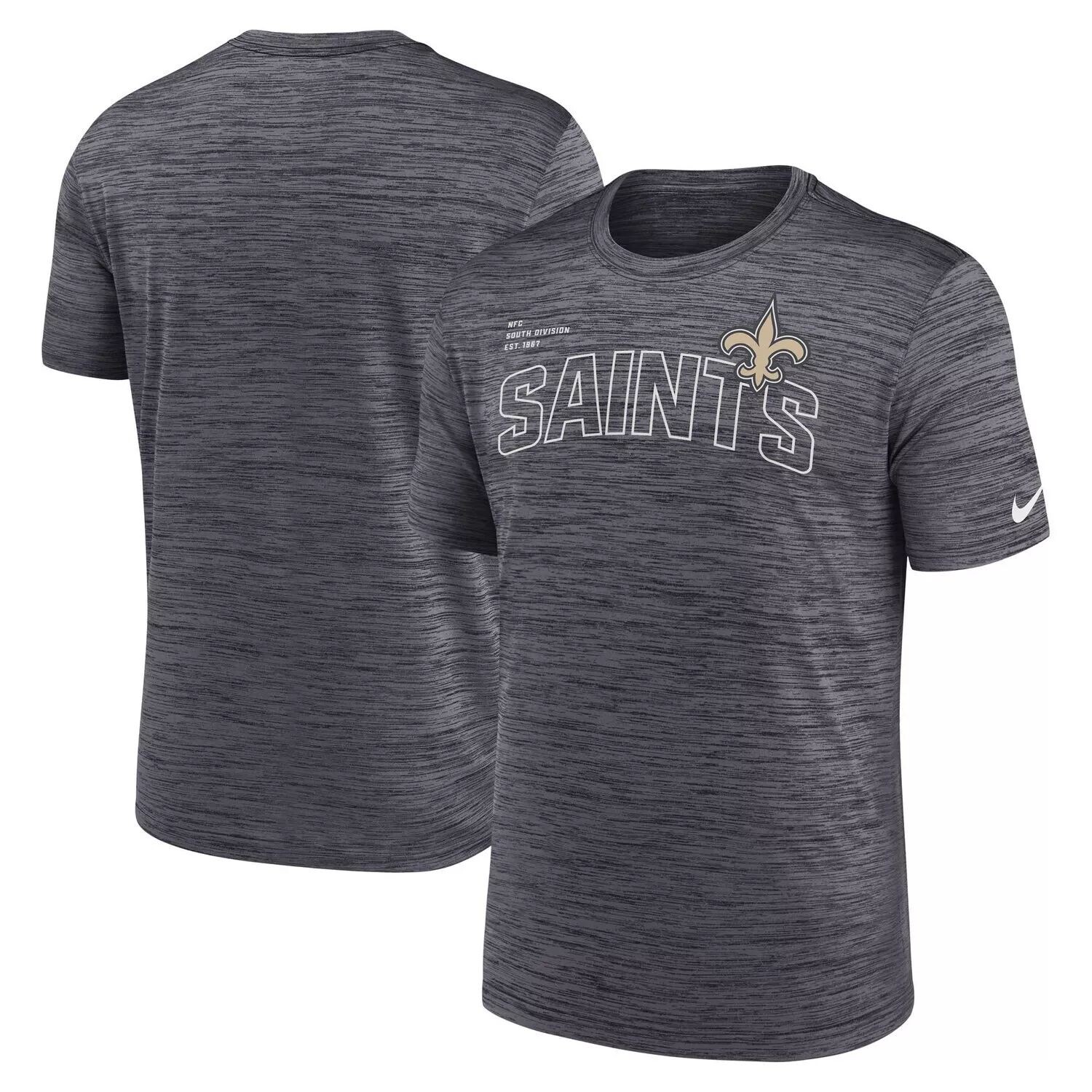 

Мужская черная футболка New Orleans Saints Big & Tall Velocity Performance Nike, Черный, Мужская черная футболка New Orleans Saints Big & Tall Velocity Performance Nike