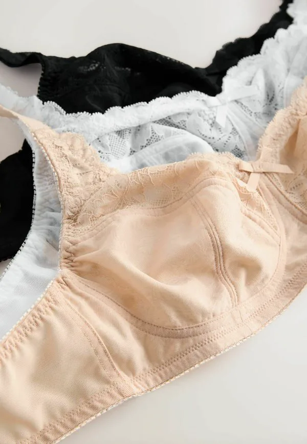 Треугольный бюстгальтер с полной поддержкой Next, Black White Almond Nude — фото 3