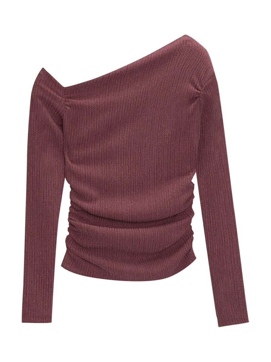 

Лонгслив Pull&Bear Shirt, бордовый